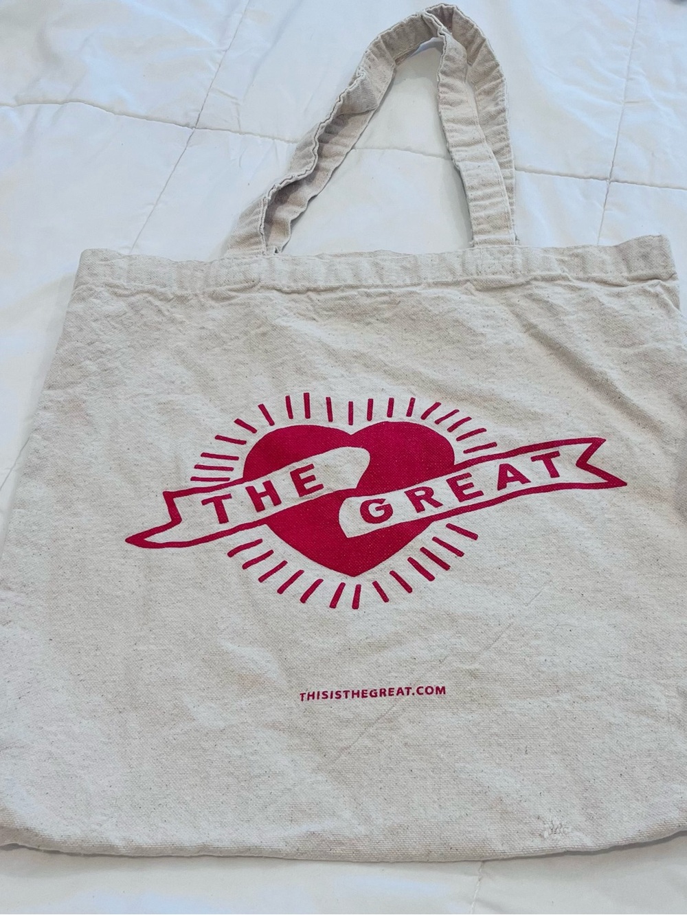 The Great. Red Heart Canvas Tote Bag / This Is The Great